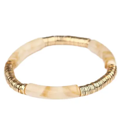 Fashion Exaggerated Beaded Acrylic Geometry Style Women's Elbow Bracelet