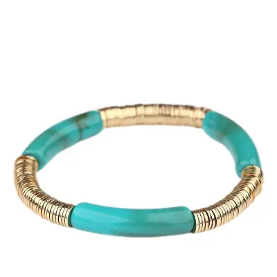 Fashion Exaggerated Beaded Acrylic Geometry Style Women's Elbow Bracelet
