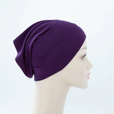 10cm Wide Brim Barrel Cap Beanie - Cotton Fashion OL Monochrome Hat