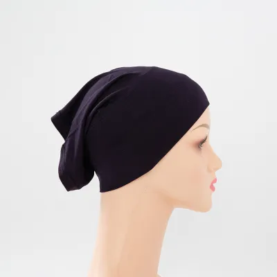 10cm Wide Brim Barrel Cap Beanie - Cotton Fashion OL Monochrome Hat