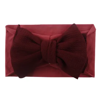 Bow Nylon Baby Girl Hair Band Soft Elastic Hair Accessories for Toddlers