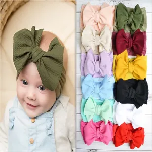 Bow Nylon Baby Girl Hair Band Soft Elastic Hair Accessories for Toddlers
