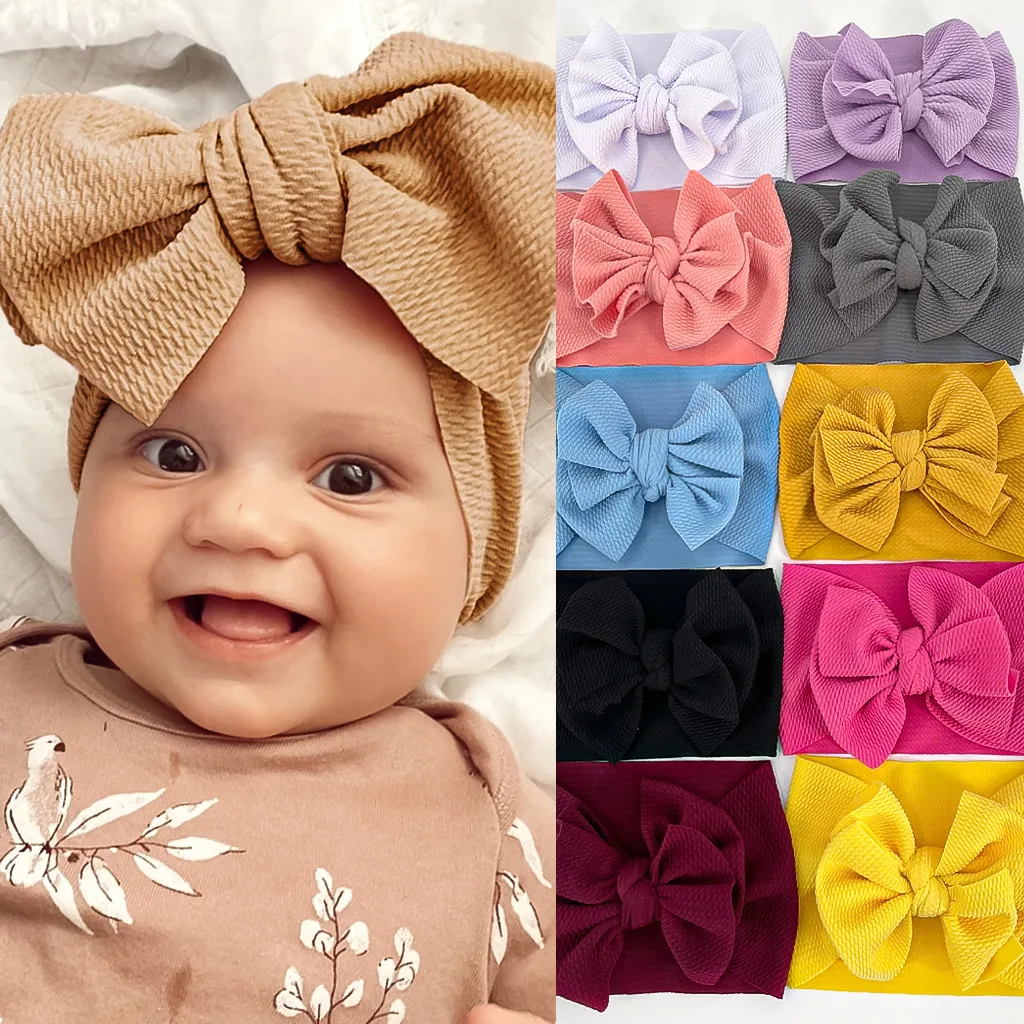 Creative Baby Girl Kids Soft Cloth Bow Hair Band Hair Accessories