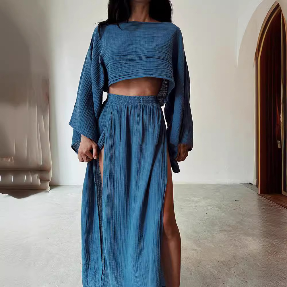 ● I AM MARI ● [Two-piece set] Duehr Linen Shirt Long Skirt il_340x270.6036607100_cds4.jpg