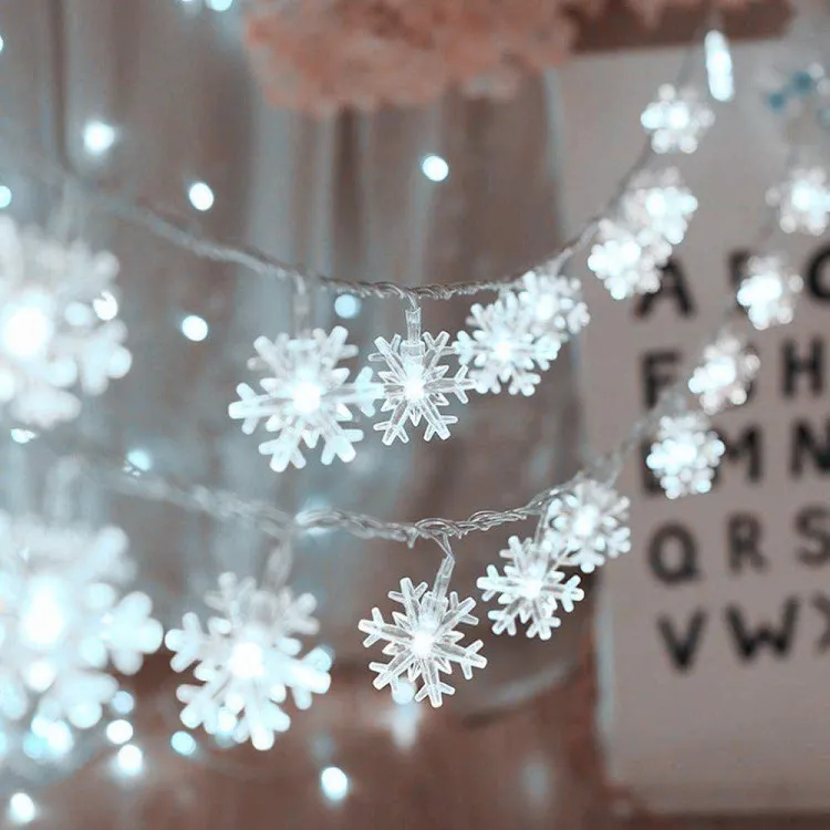Christmas Simple Creative LED Snowflake Light String for Holiday Decoration