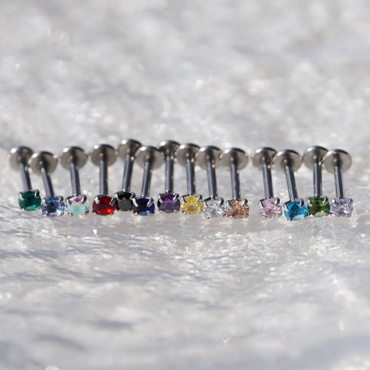 Women Fashion Stainless Steel Round Lip Nose Nail Body Piercing Jewelry