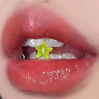 Women Fashion Simple Luminous Stars Acrylic Tongue Nail Body Piercing Jewelry Stainless Steel 10-Bag