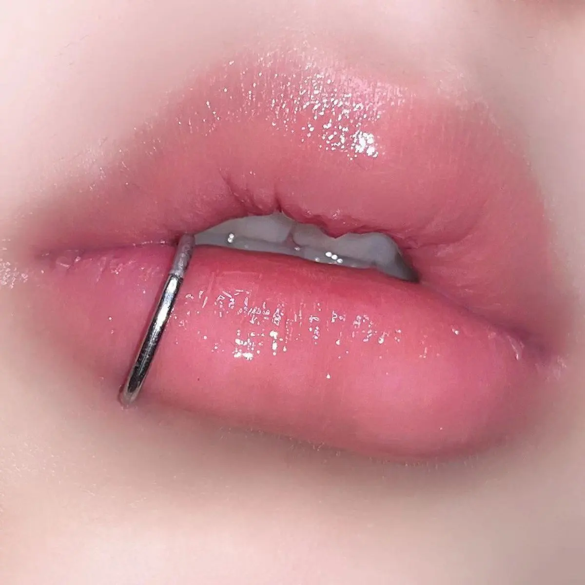 Women Fashion Round Stainless Steel Lip Ring Body Piercing Jewelry