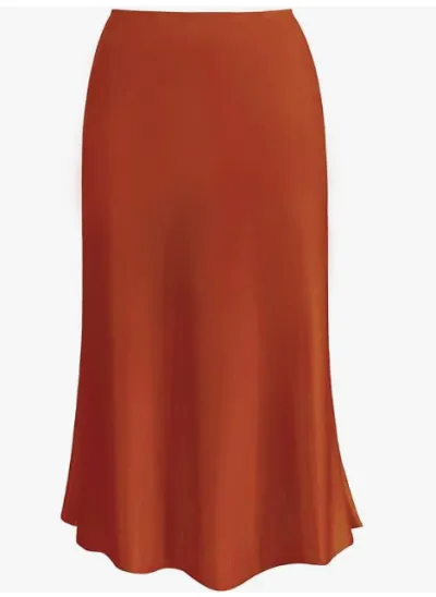 Summer Women Fashion Casual Silky Forging High Waist Fishtail Skirt