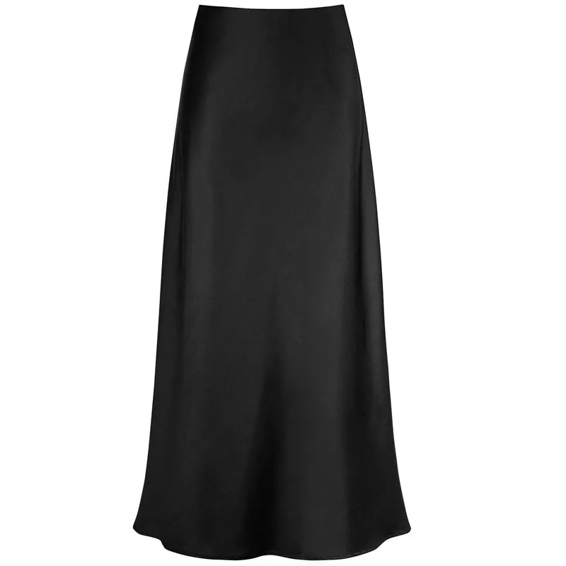 Summer Women Fashion Casual Silky Forging High Waist Fishtail Skirt