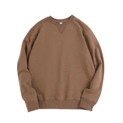 380g Heavy Combed Cotton Crew Neck Pullover Long Sleeve Sweatshirt