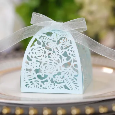 Simple Creative Hollow Rose Wedding Chocolate Candy Packaging Box