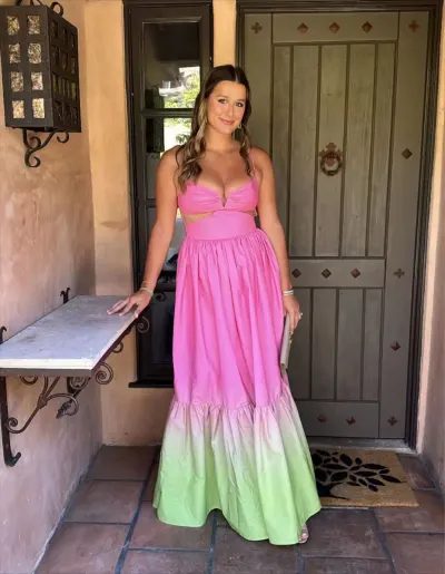 Summer Women Fashion Sexy Gradient Sling Maxi Dress