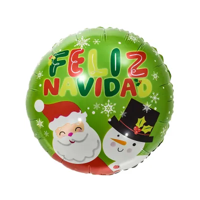 Christmas 18 Inch Spanish Christmas Tree Snowman Old Man Crutch Aluminum Balloon Party Decoration 50-Bag
