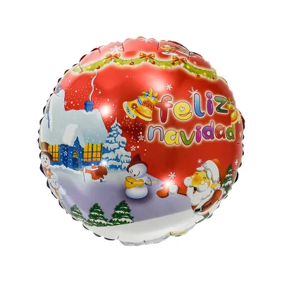 Christmas 18 Inch Spanish Christmas Tree Snowman Old Man Crutch Aluminum Balloon Party Decoration 50-Bag
