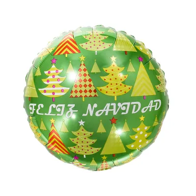 Christmas 18 Inch Spanish Christmas Tree Snowman Old Man Crutch Aluminum Balloon Party Decoration 50-Bag