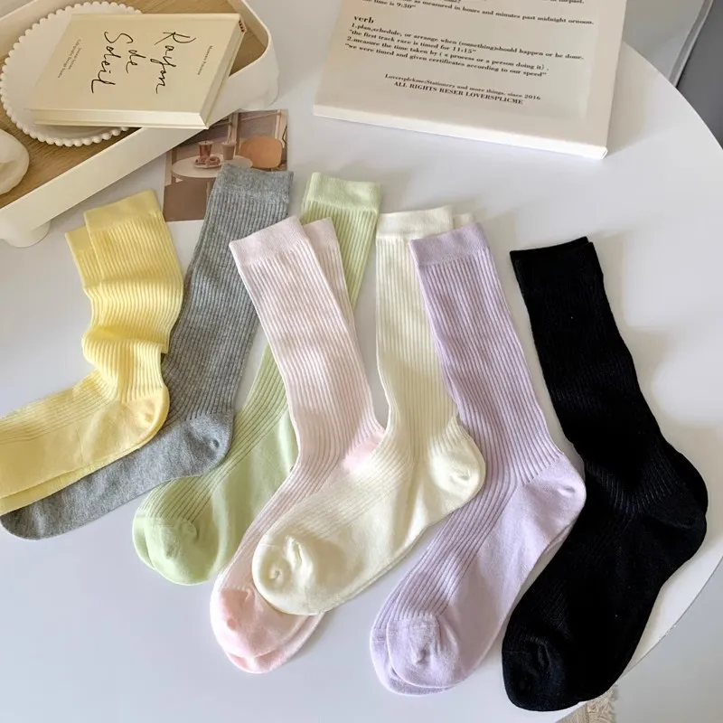 Women's Fashion Solid Color Pit Socks