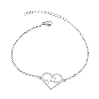 Women's Fashion Stainless Steel Hollow Butterfly Heart Bracelet Unisex Original Design