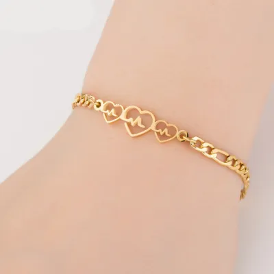 Women's Fashion Stainless Steel Hollow Butterfly Heart Bracelet Unisex Original Design