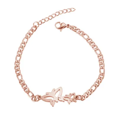 Women's Fashion Stainless Steel Hollow Butterfly Heart Bracelet Unisex Original Design