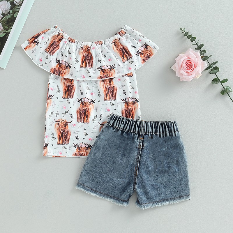 ★ SHALOM★ ANGRY SUMMER FOR GIRLS Abuela Tata - Baby Girls Jam Pants & Blouse Set – Mariposa