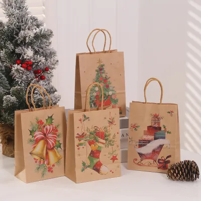 Christmas Fashion Printed Gift Packaging Paper Bag