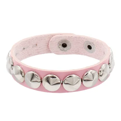 Women's Fashion Punk Style Round Studded Leather Bracelet