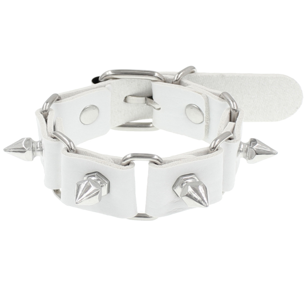 Wholesale Women Fashion Punk Pointed Studded PU Leather Bracelet