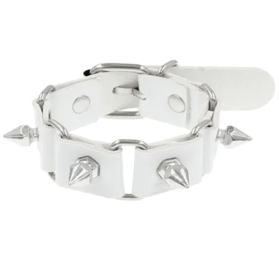 Women Fashion Punk Pointed Studded PU Leather Bracelet
