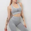 Gray bra + shorts