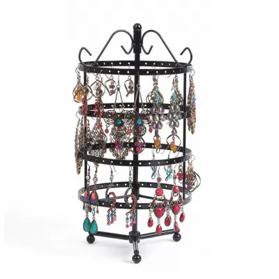 Fashion Round Rotating Earring Display Stand Metal Nordic