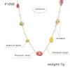 P1898-Natural Stone Imitation Pearl Necklace -45 5Cm
