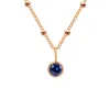 September Blue-Rose Gold