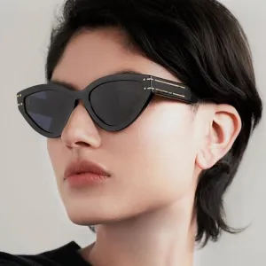 Women Retro Cat-Eye Two-Tone Small-Frame Sunglasses