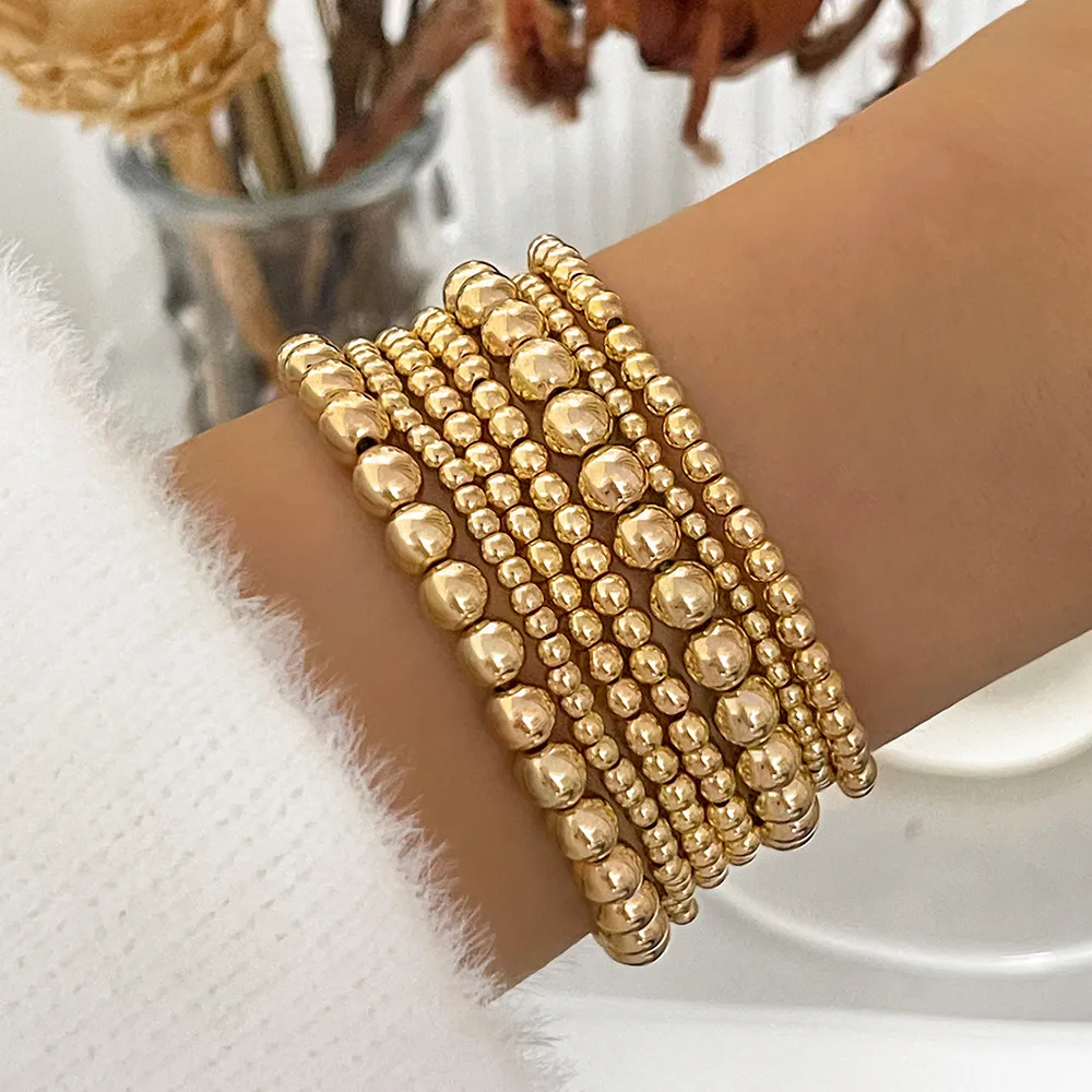 Fashion Beaded Bracelet Set Plastic 14.5G