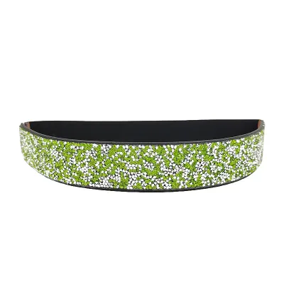 Women Fashion Full Diamond Elastic Wide Belt with Alloy Buckle
