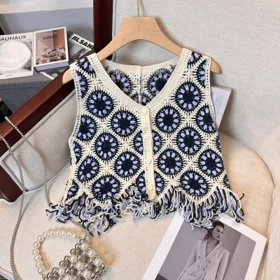 Bohemian Women Knitted Tassel Vest