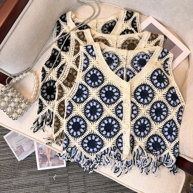 Bohemian Women Knitted Tassel Vest