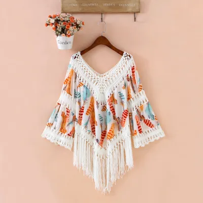 Bohemian Women Fashion Fringed Cotton Cover-Ups