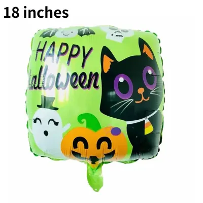 18 Inch Halloween Atmosphere Decoration Skeleton Ghost Theme Party Aluminum Film Ball 50-Bag
