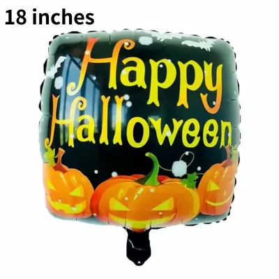 18 Inch Halloween Atmosphere Decoration Skeleton Ghost Theme Party Aluminum Film Ball 50-Bag