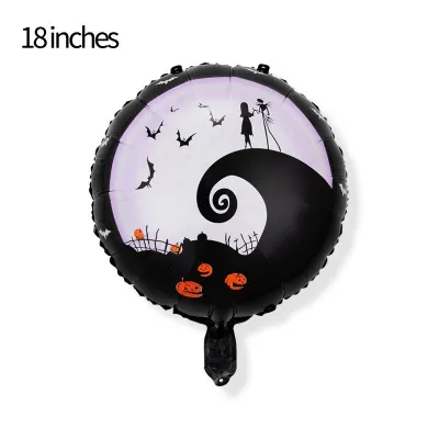18 Inch Halloween Atmosphere Decoration Skeleton Ghost Theme Party Aluminum Film Ball 50-Bag