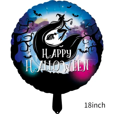 18 Inch Halloween Atmosphere Decoration Skeleton Ghost Theme Party Aluminum Film Ball 50-Bag