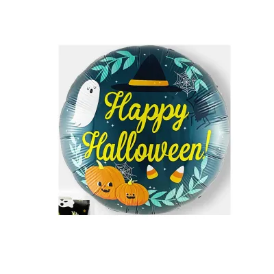 18 Inch Halloween Atmosphere Decoration Skeleton Ghost Theme Party Aluminum Film Ball 50-Bag