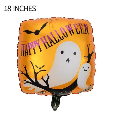18 Inch Halloween Atmosphere Decoration Skeleton Ghost Theme Party Aluminum Film Ball 50-Bag