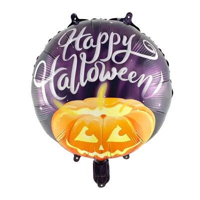 18 Inch Halloween Atmosphere Decoration Skeleton Ghost Theme Party Aluminum Film Ball 50-Bag