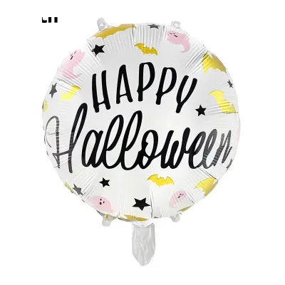 18 Inch Halloween Atmosphere Decoration Skeleton Ghost Theme Party Aluminum Film Ball 50-Bag