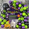 Halloween Black Spider Fruit Green Suit