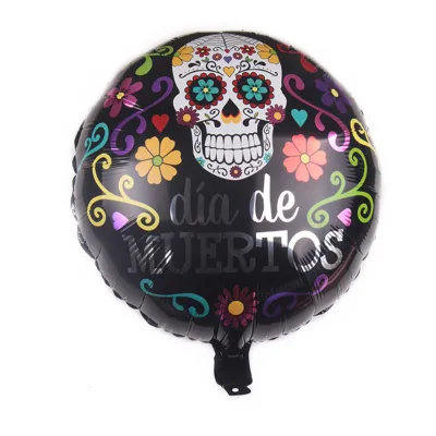18 Inch Halloween Witch Pumpkin Skull Aluminum Film Balloon Decoration 50-Pack