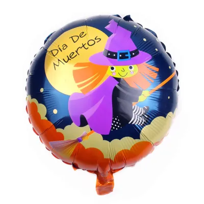 18 Inch Halloween Witch Pumpkin Skull Aluminum Film Balloon Decoration 50-Pack